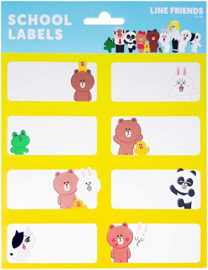 Grupo Erik Line Friends Ετικέτες Τετραδίων 8x2cm 16τμχ