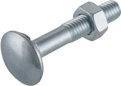 ArteLibre Carriage Bolt Galvanized DIN 603 with Diameter M8 and Length 100mm 15pcs