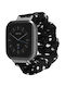 KWmobile Scrunchie Curea Tesatura Negru / Alb (Fitbit Versa 4 / Sense 2 / Versa 3) 60481.01