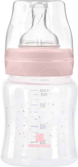 Kikka Boo Plastic Baby Bottle Hippo Dreams Anti-Colic with Silicone Nipple for 0+, 0+ m, months Pink Hippo Dreams - Pink 120ml