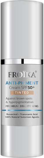 Anti-Pigment Κρέμα Προσώπου Ημέρας με Χρώμα και SPF50 κατά των Πανάδων με Βιταμίνη C & Πεπτίδια 30ml
