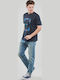 Tucked T-shirt Navy Blue