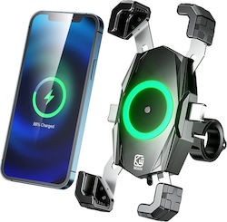 Kewig M22-Α Motorcycle Phone Mount with Adjustable Arm for Steering Wheel 3.5" to 7.0" for Bike/Bike with Qi Wireless Charging and Type-C Kewig M22-Α Motorcycle Phone Mount with Adjustable Arm for Steering Wheel 3.5" to 7.0" for Bike/Bike with Qi Wireless Charging and Type-C