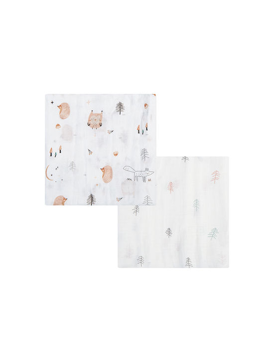 Bimbidreams Wonderland Muslin Swaddle Wraps Whi...