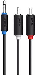 Prolink 3,5mm Stecker - 2x RCA-Stecker 10m