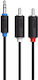 Prolink Кабел За Звук 3,5 мм Мъжки - 2x RCA Мъжки Черен 10м PB103A-1000