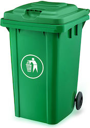 Vesta Plastic Coș de gunoi Deșeuri Coșuri de gunoi cu roți 80lt Verdeț Vesta Plastic Coș de gunoi Deșeuri Coșuri de gunoi cu roți 80lt Verdeț