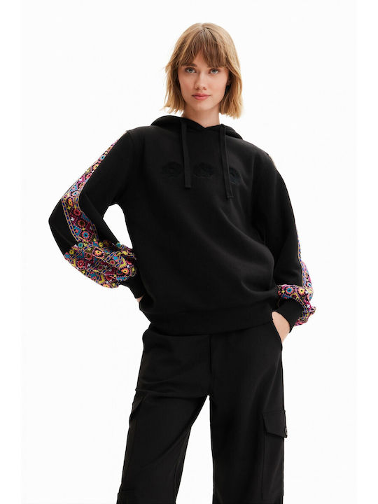 Desigual Women's Hooded Sweatshirt Black