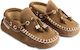 Babywalker Babywalker Brown Leather Moccasins Christening Shoes for Boys