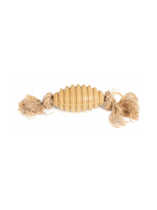 Farm Company Rugby Spiky Ball Toy Dog made of Rubber Small 23εκ. Beige 1pcs