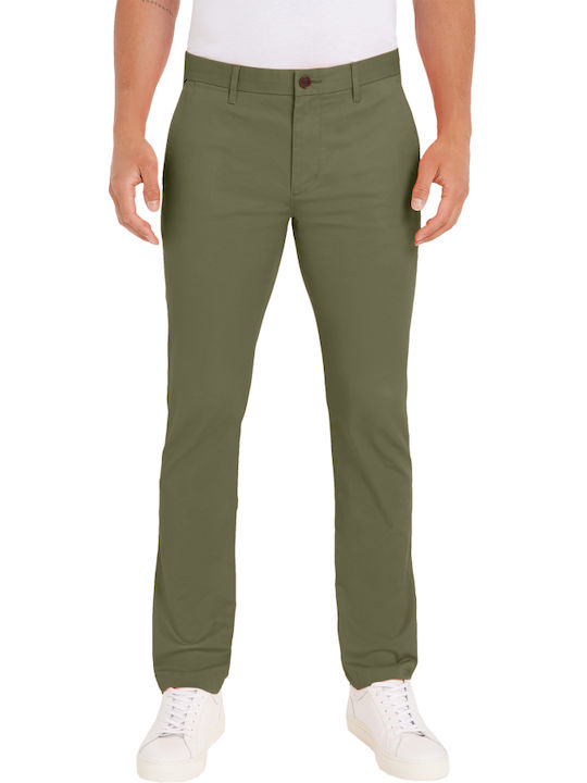 Bleecker Παντελόνι Chino Ελαστικό σε Slim Εφαρμογή Χακί