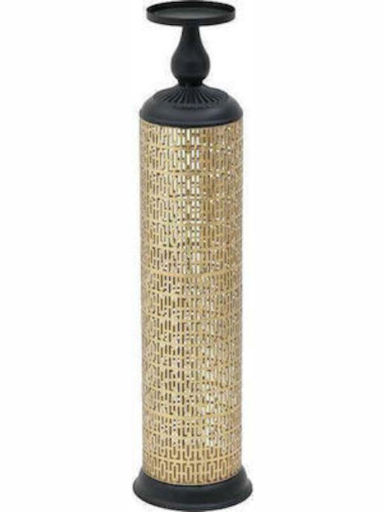 Zen Collection Kerzenhalter Metall in Gold Farbe 16x16x65cm 1Stück