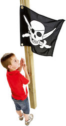 Spielplatz Zubehör Pirate - Flag aus Stoff 55x45cm. Schwarz