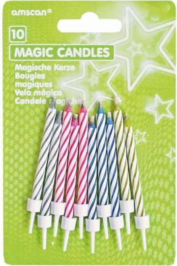 Amscan Birthday Candles M806599 Birthday Candle Regular Multicolored 10pcs 806599