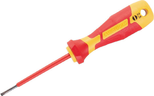 Lux Tools Κατσαβίδι Ηλεκτρολόγου VDE Ίσιο Μεγέθους 2.5x75mm Profi 2C