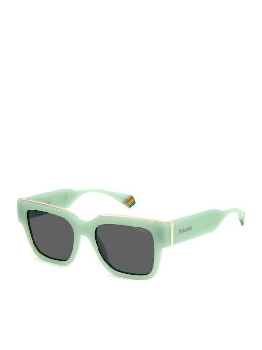 Polaroid Unisex Sunglasses with Green Plastic F...