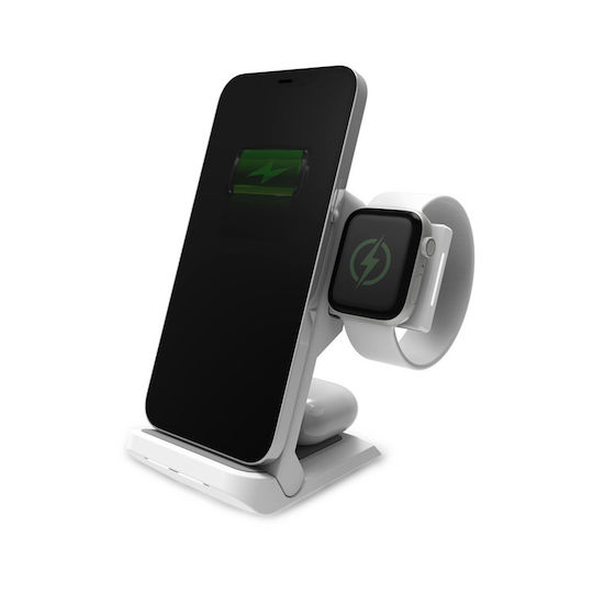 STM Ασύρματος Φορτιστής (Qi Pad) 15W Λευκός (ChargeTree GO)