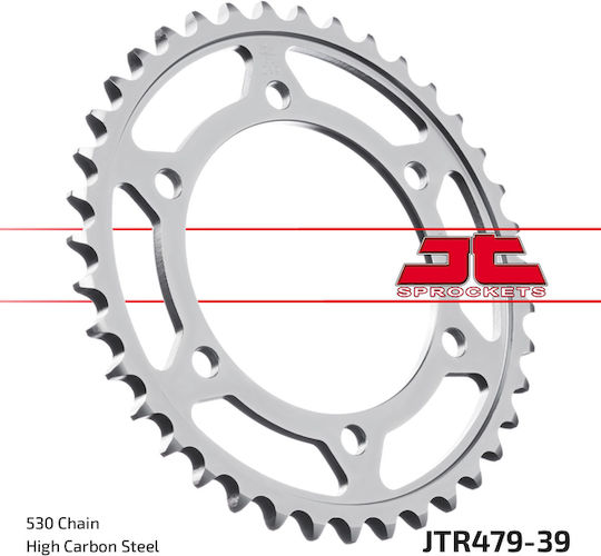 JT Sprockets Γρανάζι Πίσω 39 Δοντιών για Yamaha FZ6 Fazer / MT-01 / XJR
