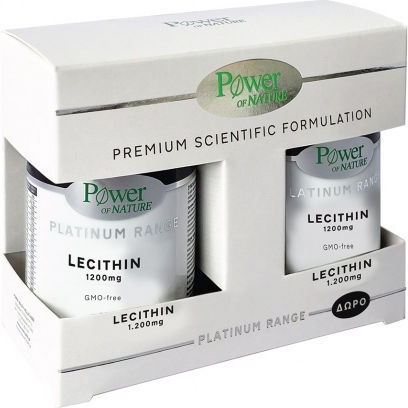 Power Of Nature Platinum Range Lecithin 1200mg 2 x 60 capsules