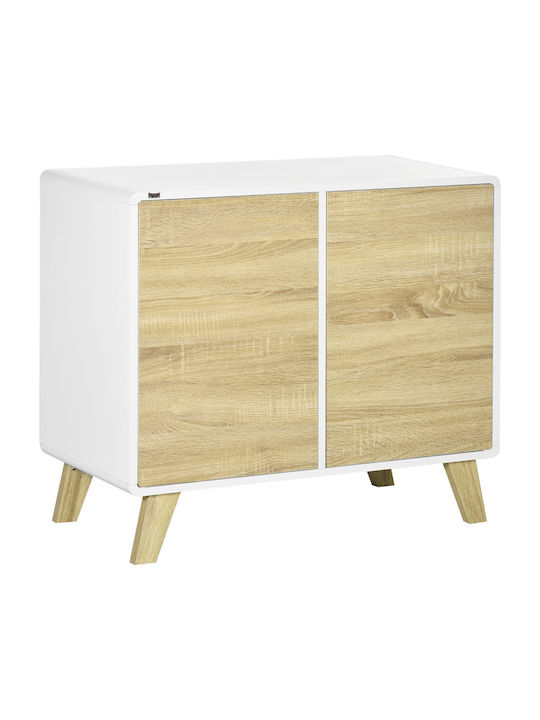 Wooden Buffet White / Natural L80xW40xH70cm