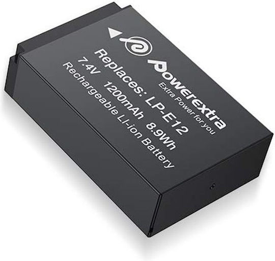 Powerextra Camera Battery Powerextra Lithium Ion (Li-Ion) 1200mAh Compatible with Canon LP-E12