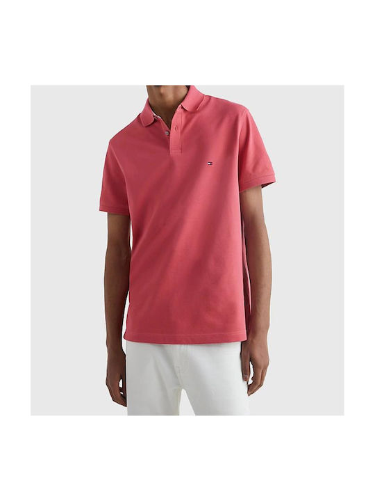 Tommy Hilfiger Ανδρικό T-shirt Polo Ροζ
