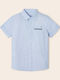 Kids One Color Shirt Short Sleeve Light Blue Tailoring