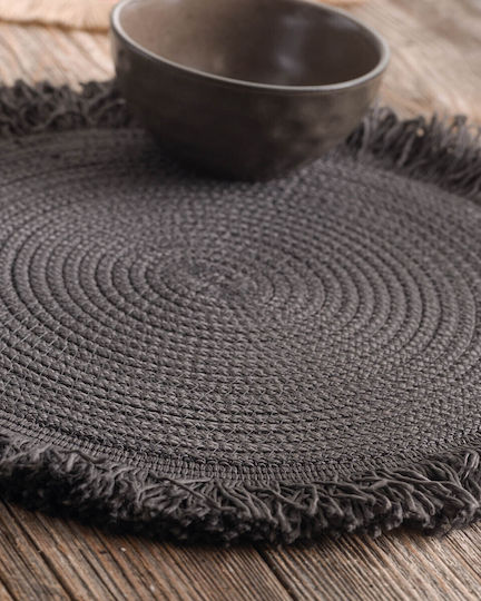 Rythmos Kiana Platzdeckchen Stoff Gray 35x35cm 1Stück
