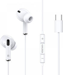 Kakusiga Kakusiga KSC-727 In-ear Handsfree Earphones with USB-C Connector White