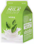 A'Pieu Green Tea Milk One Pack Μάσκα Προσώπου για Ενυδάτωση με Πράσινο Τσάι 21gr