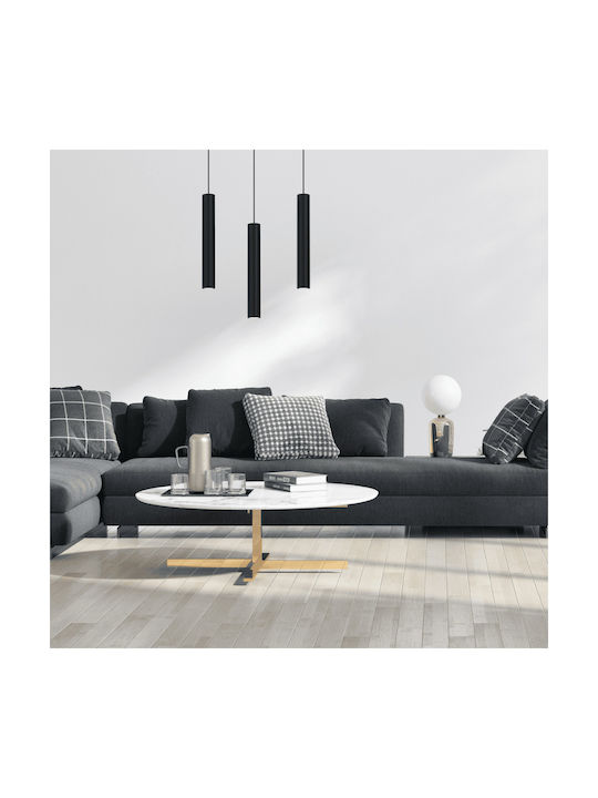 Eko Light Hudson Lustră Negru Calea ferată cu Dulie GU10 60cm.