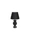 Keskor Ceramic Table Lamp for Socket E27 with Black Shade and Base