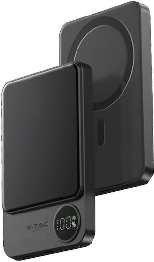 V-TAC MagSafe Power Bank 5000mAh 20W με Θύρα USB-C Σκούρο Γκρι