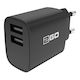 2GO Ladegerät ohne Kabel mit 2 USB-A Anschlüsse Schwarzs (794250)