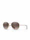 Smith Prep Unisex Sunglasses with Gold Metal Frame and Brown Polarized Lens