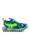 Shoe Sandals T-Rex with Velcro & Lights Green