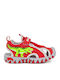 Shoe Sandals T-Rex with Velcro & Lights Red