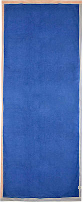 White Fabric Lines Πετσέτα Θαλάσσης Μπλε 160x80εκ.
