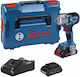 Bosch GDS 18V-450 HC Impact Wrench Battery 18V 2x4Ah with Socket 1/2"