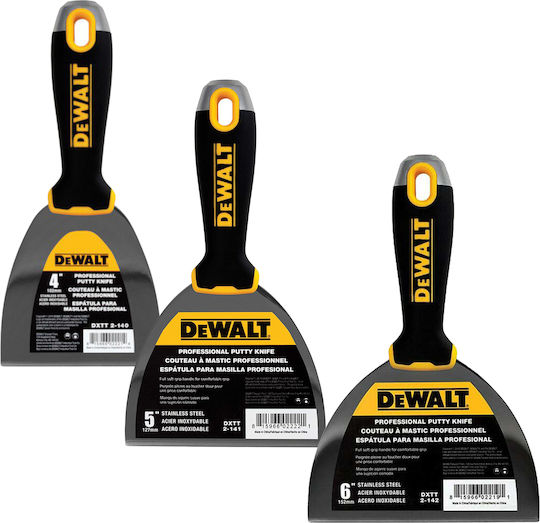 DEWALT Σπάτουλα Inox με Πλαστική Λαβή Σετ 3τμχ 3-201