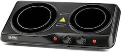 First Austria Ceramic Countertop Double Burner Black