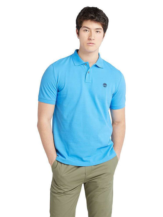 Timberland Millers Ανδρικό T-shirt Polo Γαλάζιο