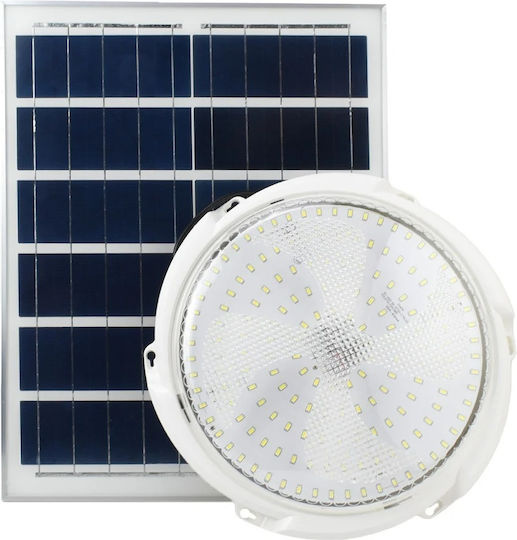 Foyu Επιτοίχιο Ηλιακό Φωτιστικό 400W 90lm Ψυχρό Λευκό 6500K με Φωτοκύτταρο και Τηλεχειριστήριο IP54 32x6.8εκ.