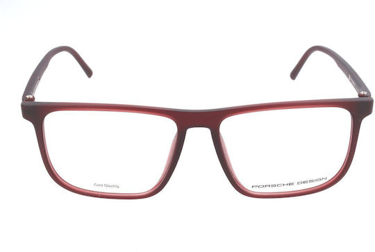 Porsche Design Männlich Kunststoff Brillenrahmen Rot P8299 B