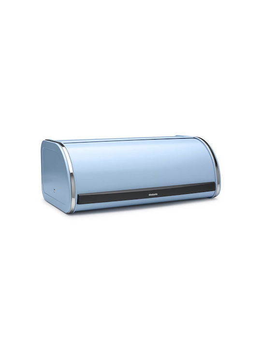 Brabantia Metallic Bread Box with Lid Dreamy Blue Roll Top