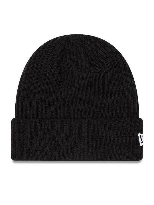 New Era Beanie Unisex Σκούφος με Rib Πλέξη σε Μαύρο χρώμα