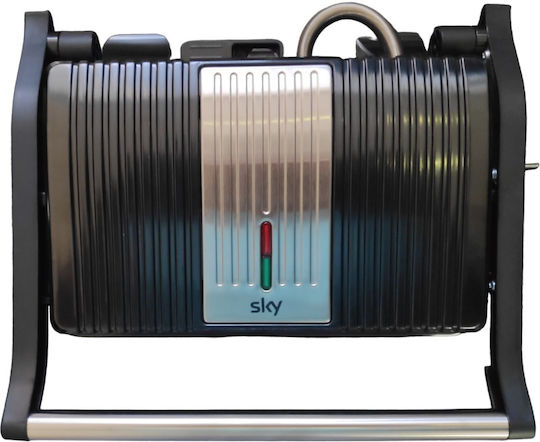 Sky Τοστιέρα για 2 Τοστ 1000W Inox / Μαύρη