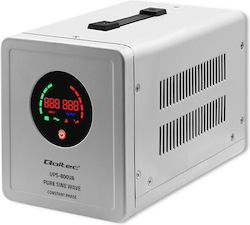 Qoltec UPS Line-Interactive 800VA 560W with 2 Schuko Power Plugs