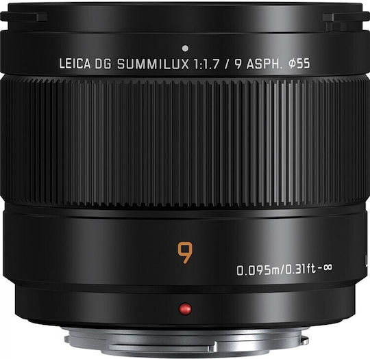 Panasonic Crop Camera Lens Lumix F1.7 Leica Summilux Wide Angle for Micro Four Thirds (MFT) Mount Black