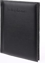 Innostat Phone Directory Leather Black 21x14cm